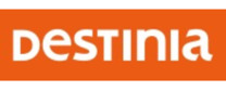 Destinia logo de marque des critiques et expériences des voyages