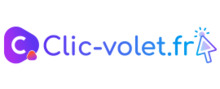 Clic Volet logo de marque des critiques des Services pour la maison