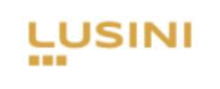 Lusini logo de marque des critiques du Shopping en ligne et produits des Bureau, fêtes & merchandising