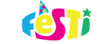 Festi logo de marque des critiques du Shopping en ligne et produits des Bureau, fêtes & merchandising