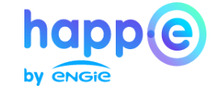 Happ-e logo de marque des critiques de fourniseurs d'énergie, produits et services