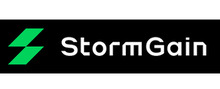 StormGain logo de marque descritiques des produits et services financiers