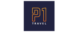 P1 Travel logo de marque des critiques et expériences des voyages